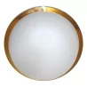 brass ceiling light with frosted glass. - Moinat - Chandeliers, Ceiling lamps