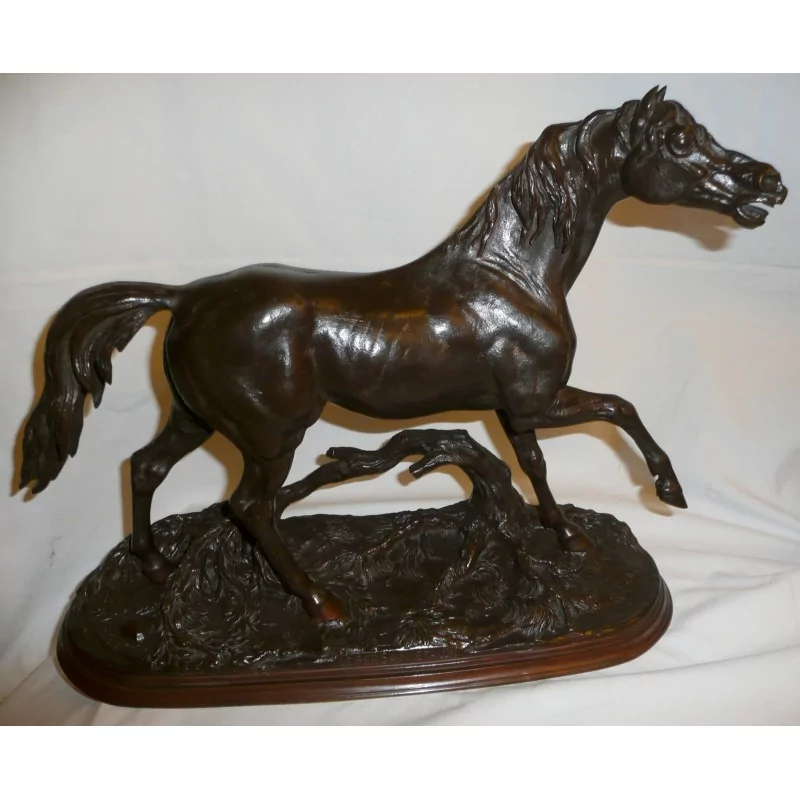 Bronze “Etalon” signed Jules Moigniez, light patina. French, … - Moinat - Bronzes