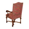 Paar Sessel im Louis XIII-Stil aus Nussbaum mit … - Moinat - Armlehnstühle, Sesseln