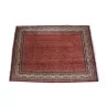 Tapis mécanique en laine rouge dessin Mir. - Moinat - Tapis