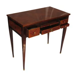 kleiner Schreibtisch (umgebauter Schminktisch) aus Intarsienholz …