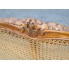Lit de style Louis XV avec tête et pied corbeille canné main, … - Moinat - Bois de lit