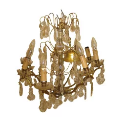 crystal chandelier with 9 lights (broken).