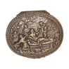 Boite ovale en argent 800 (110 gr) "Scène galante". Epoque : - Moinat - Argenterie