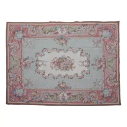 Aubusson rug in wool design 0102 Colours: brown, pink, …