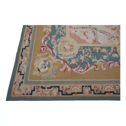 Aubusson rug in wool design 0244 - I. Colours: pink, blue, …