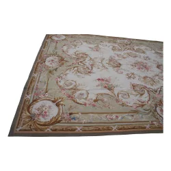 Aubusson rug in wool design 0215 - G. Colours: green, …