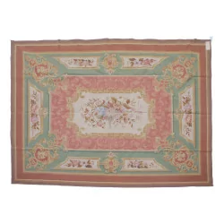 Aubusson rug in wool design 0163. Colours: brown, beige, …