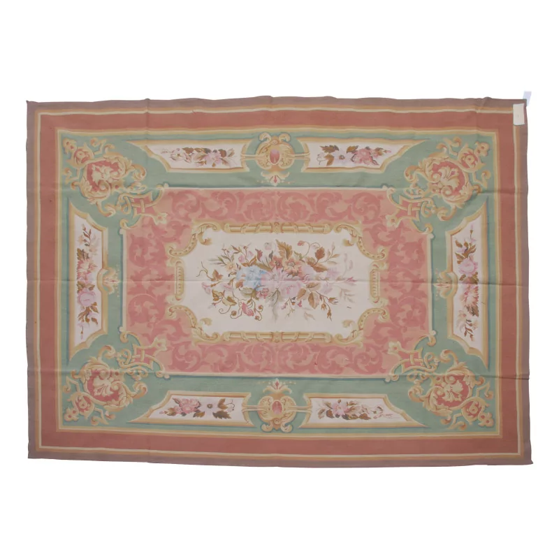 Aubusson rug in wool design 0163. Colours: brown, beige, … - Moinat - Tapis Beaulieu