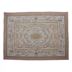 Aubusson 羊毛地毯设计 0137 - B。颜色：米色、