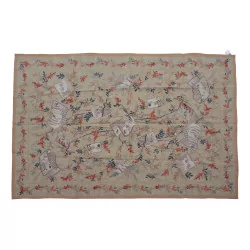 Aubusson rug with Japanese Sakura pattern in wool drawing …