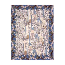 Aubusson-Teppich mit japanischem Sakura-Muster in Wollzeichnung …