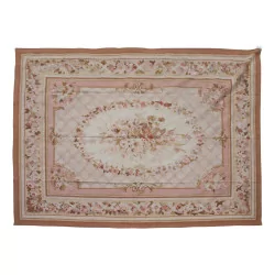 Aubusson rug in wool design 0037. Colours: Beige, brown, …