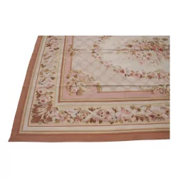 Aubusson rug in wool design 0037. Colours: Beige, brown, …