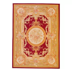 Aubusson rug in wool design 0185-R.