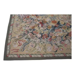 Aubusson rug in wool design 0201. Colours: Green, beige, …
