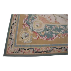 Aubusson rug in wool design 0244 - I. Colours: green,