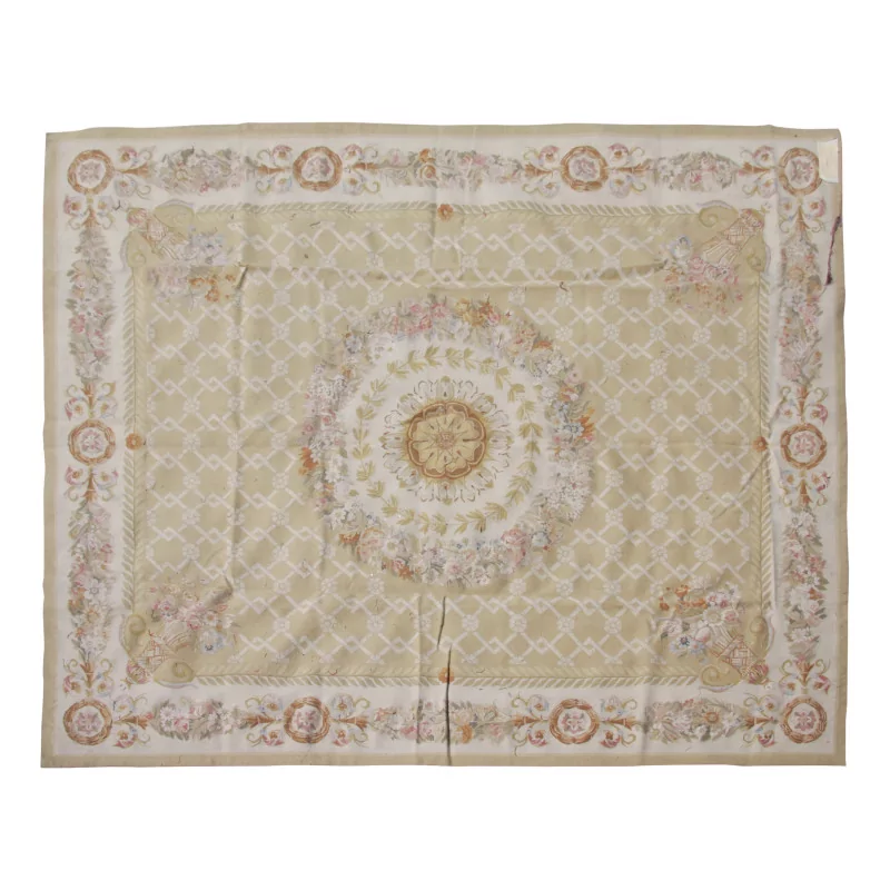 Aubusson-Teppich im Wolldesign 0280-Y. Farben: Braun, … - Moinat - Tapis Beaulieu