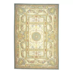 Hand-knotted Savonnerie rug in wool design S-159. Quality …