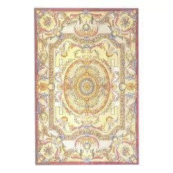 Hand-knotted Savonnerie rug in wool design S-114. Quality …