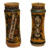 Pair of “Albarello” pharmacy jars painted yellow background … - Moinat - Boxes, Urns, Vases