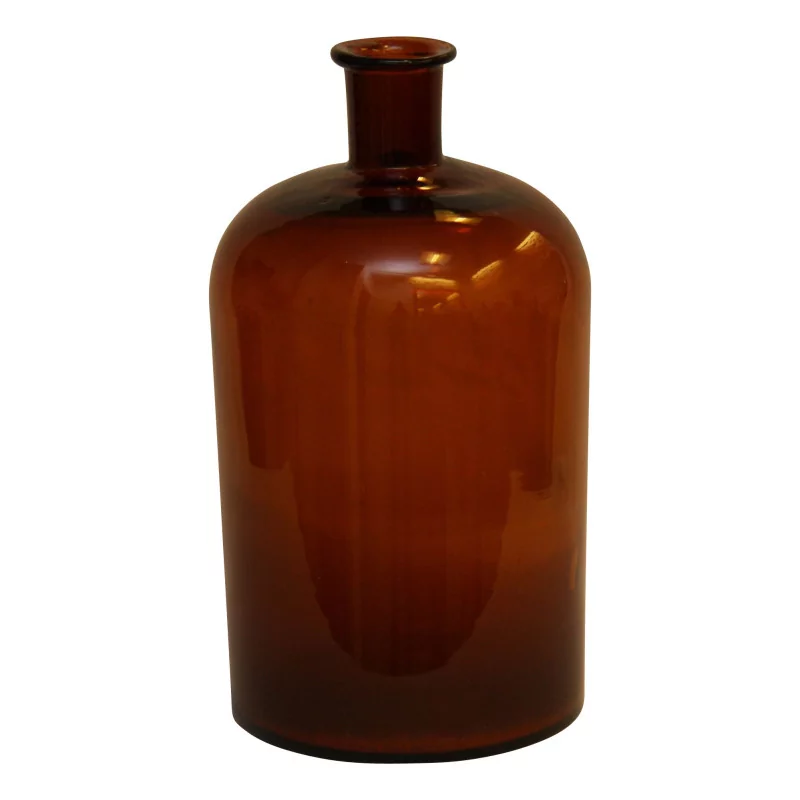 Large pharmacy bottle without stopper, browned glass and … - Moinat - Pharmacie