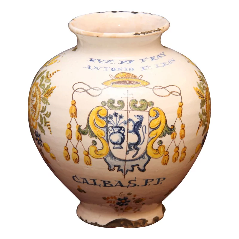 pot of earthenware pharmacy. Probably 18th century... - Moinat - Chinaware, Porcelain