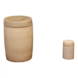 Set of 2 pharmacy ceramic pots with