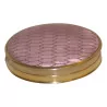 Round compact box in 935 silver with enamelled guilloché col. … - Moinat - Boxes, Urns, Vases