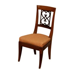 Directoire children's chair with black palmette, in walnut …