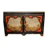 Bureau 3 bodies in walnut, oil painting with decor … - Moinat - VE2022/1