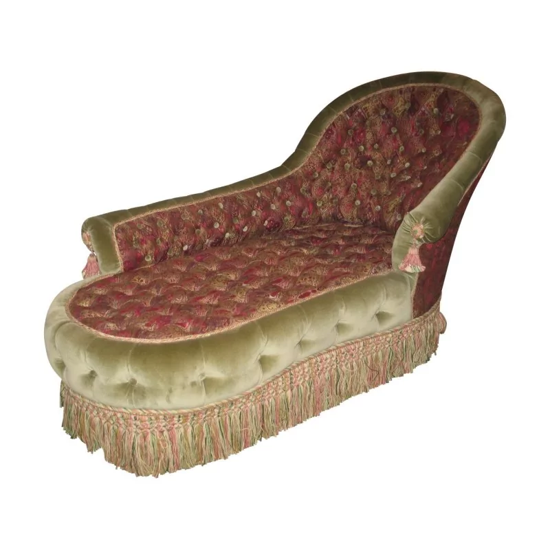 Méridienne, chaise-longue, carcasse ancienne, Napoléon III, - Moinat - Canapés