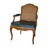 Офисное кресло в стиле Людовика XV с зеленой кожаной подушкой. - Moinat - Кресла