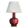 Beef blood vase with straight neck in porcelain, mounted in … - Moinat - Table lamps