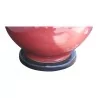 Beef blood vase with straight neck in porcelain, mounted in … - Moinat - Table lamps