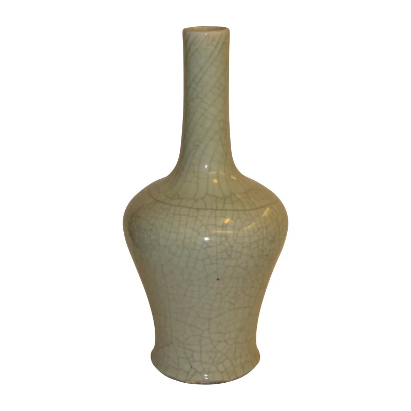 “Ming” straight neck vase, in porcelain. - Moinat - Chinaware, Porcelain