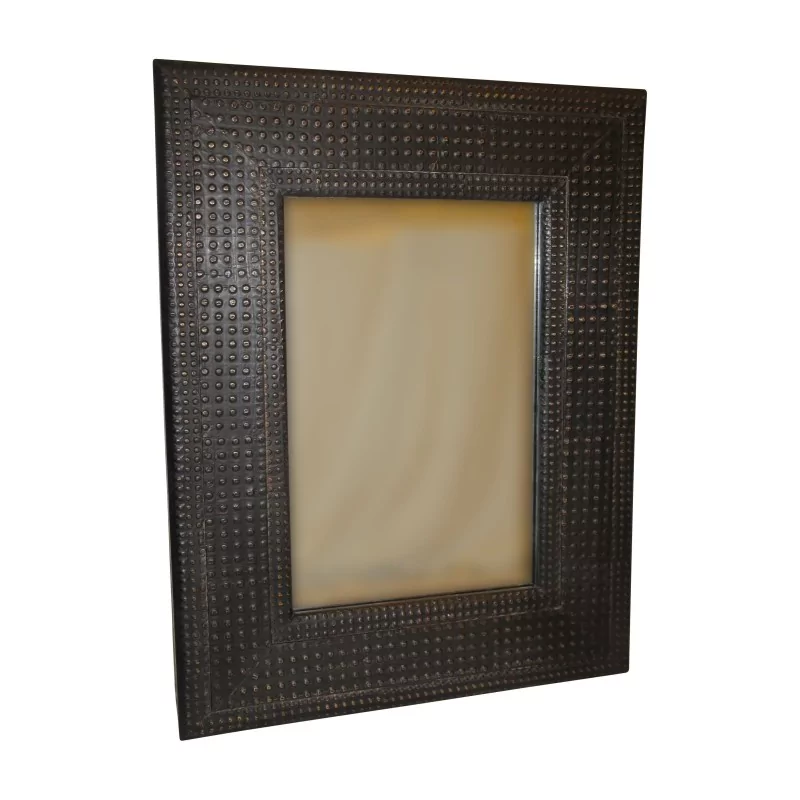 rechteckiger Spiegel aus Pinus-Kiefer, mit "Madrid" besetzt. - Moinat - Spiegel