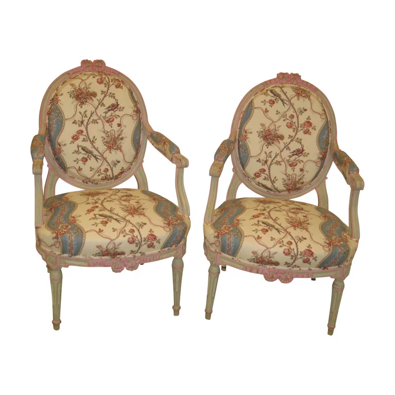 Pair of Louis XVI armchairs in walnut, signed J. Chenaux, … - Moinat - VE2022/1