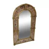 Rounded Venetian mirror with painted decoration and glass decoration … - Moinat - Mirrors