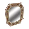 venezianischer Spiegel aus Muranoglas mit Bemalung. - Moinat - Spiegel