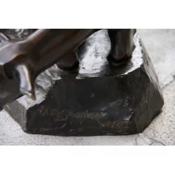 Bronze de Edouard Marcel Sandoz “Les chèvres”, daté de …
