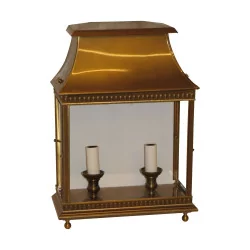 Brass 2-light wall lantern