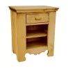张原木床头柜，带 1 个抽屉和 1 个壁龛。 （小木屋风格） - Moinat - End tables, Bouillotte tables, 床头桌, Pedestal tables