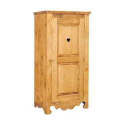 Bonnetière in waxed fir with 1 door. (Chalet Style)