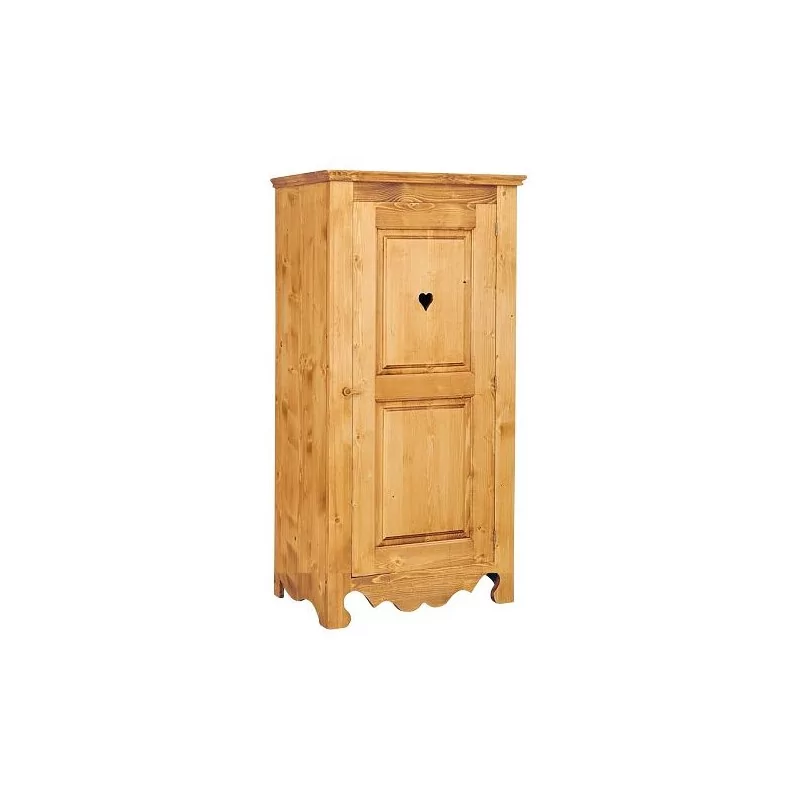 Bonnetière en sapin ciré avec 1 porte. (Style Chalet) - Moinat - Armoires