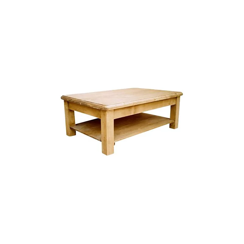 张杉木咖啡桌，带 2 个托盘。 (木屋风格) - Moinat - 咖啡桌