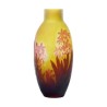 Gallé blown vase, yellow glass lined with red, engraved with … - Moinat - Boxes, Urns, Vases