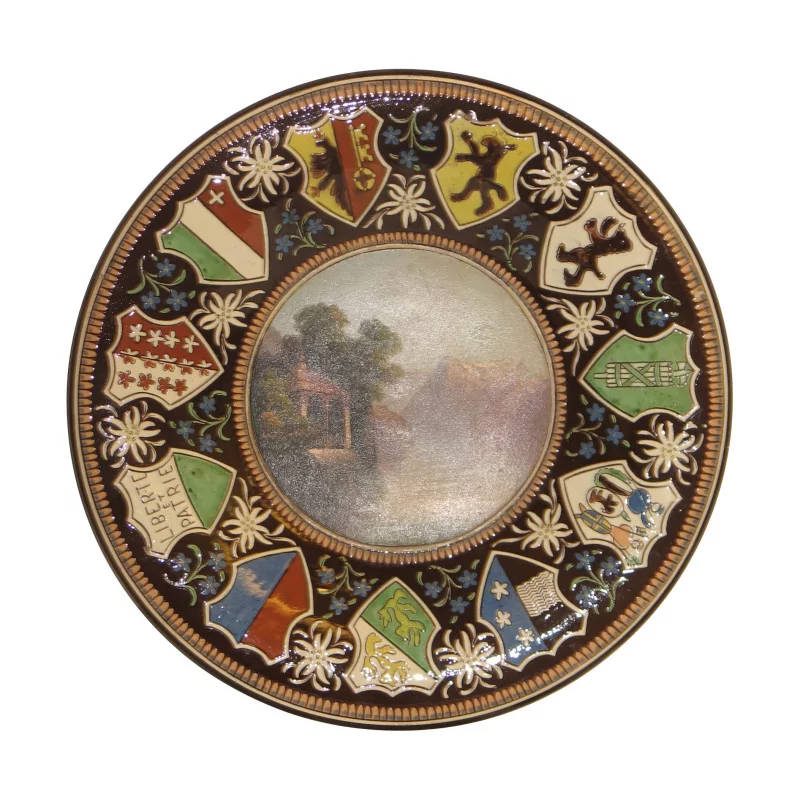 Thoune dish with Tell Chapel and Lake of the 4 … - Moinat - Decorating accessories