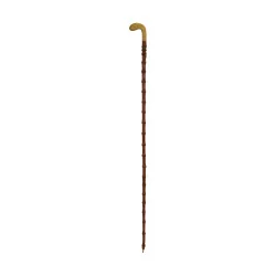 Bamboo cane with ivory handle. Period: 20th century