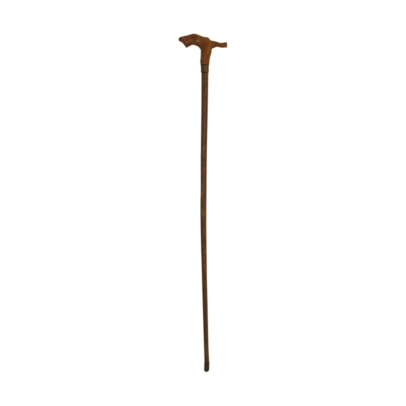 Yew cane with tron handle and flexible metal rod … - Moinat - Decorating accessories